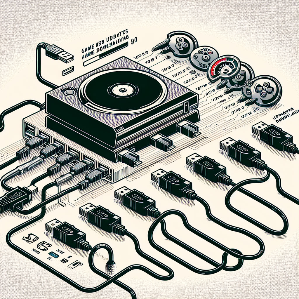 Does Using a USB Hub Affect Download Speeds of Game Updates on an Xbox?